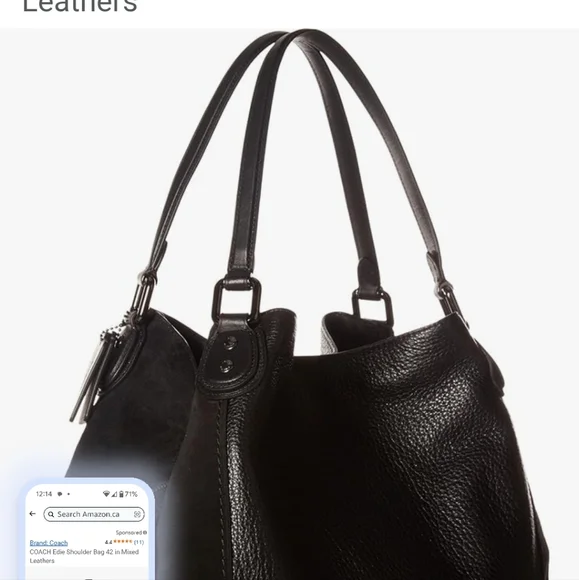 Coach Black Leather Hobo Bag - Picture 11 of 12